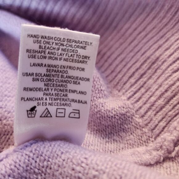 Vince Camuto Womens Lilac Long Sleeve Crew Neck Sweater Size XS - Picture 9 of 9